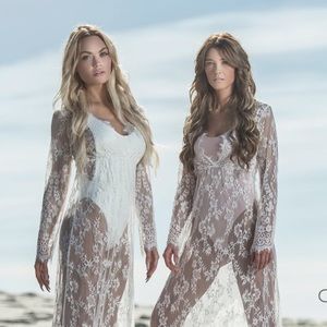 White Lace beach cover up